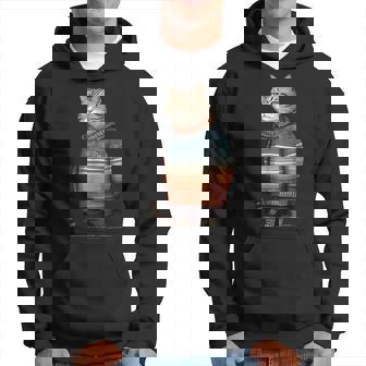 Winter Cat Print Hoodie - Thegiftio