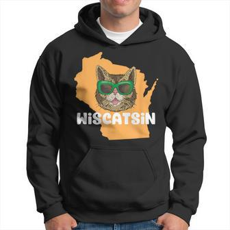 Wiscatsin Wisconsin City State Cat Pun Hoodie - Monsterry