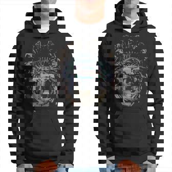 Wolf In Native Indian Headdress Hoodie | Mazezy