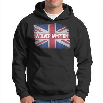 Wolverhampton United Kingdom British Flag Vintage Souvenir Hoodie - Thegiftio UK