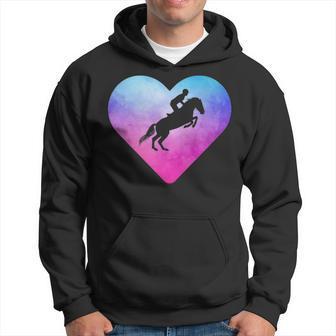 Women Or Girls Show Jumping Horse Hoodie | Mazezy