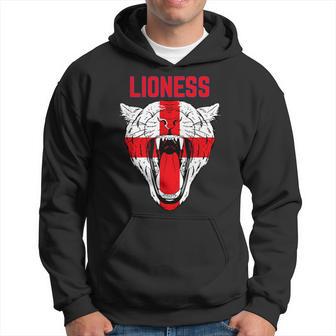 Women's England's Football Lioness English Flag Hoodie - Thegiftio UK