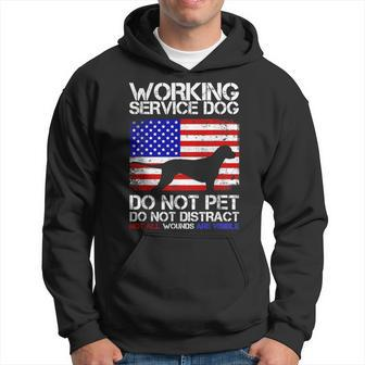 Working Service Dog Assistant Support Ptsd Veteran Hoodie - Monsterry