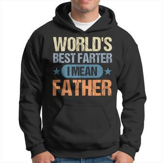 World's Best Farter I Mean Father Fun Husband Dad Father Day Hoodie - Thegiftio UK