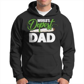 World's Dopest Dad Cannabis Marijuana Weed Fathers Day Hoodie - Monsterry CA