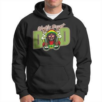 World's Dopest Dad Cannabis Smoking Daddy Father's Day Hoodie - Monsterry AU