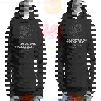 Wrexham Wales Welsh Dragon Flag Vintage Hoodie | Mazezy
