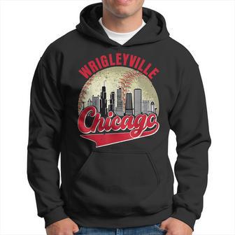 Wrigleyville Chicago Vintage Baseball Lover And Player Hoodie - Monsterry UK