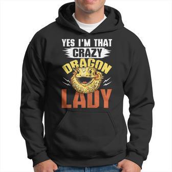 Yes I'm That Crazy Bearded Dragon Lady Hoodie - Thegiftio UK