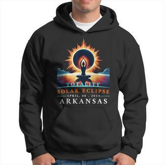 Yoga Total Solar Eclipse 2024 Arkansas Hoodie - Seseable