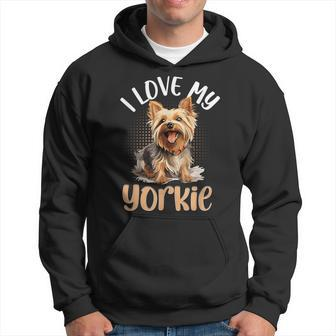 Yorkshire Terrier Dog Yorkie I Love My Yorkie Hoodie - Thegiftio UK