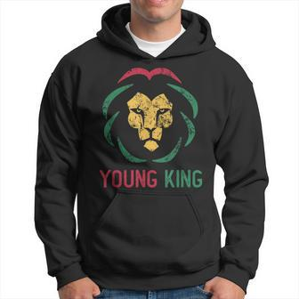 Young King African Lion Boy Black History Month African Boys Hoodie - Thegiftio UK