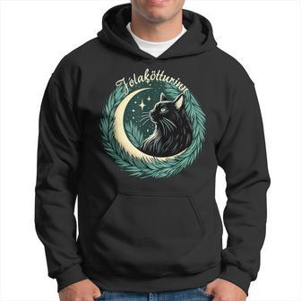 Yule Cat Jolakotturinn Icelandic Christmas Cat Love Feline Hoodie - Thegiftio UK