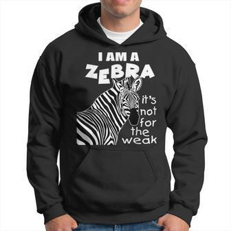 Zebra Ribbon's Not For The Weak Support Cvid Awareness Hoodie - Monsterry DE