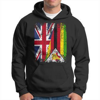 Zimbabwe Half Britain Uk Friendship Flag Zimbabwean Hoodie - Thegiftio UK