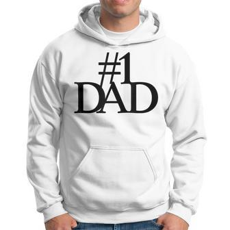 1 Dad Number One Dad Elegant Font Father Quote Graphic Hoodie - Monsterry UK