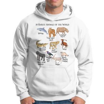 10 Rarest Animals Of The World Save The Endangered Fauna Hoodie - Thegiftio UK