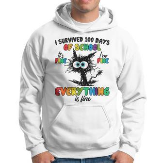 100 Days Of School It's Fine I'm Fine Everything Is Fine Hoodie - Monsterry