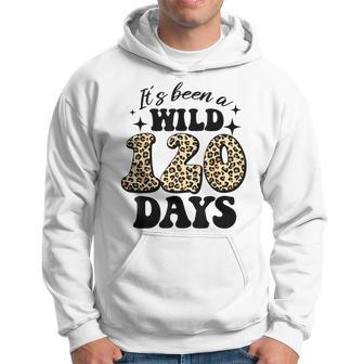 120Th Day Retro Leopard It's Been A Wild 120 Days Of School Hoodie - Thegiftio UK