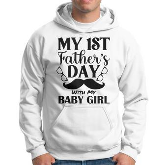 My 1St Fathers Day Baby Girl Outfit New Dad Daddy Hoodie - Thegiftio UK