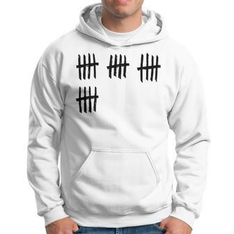 20Th Birthday Outfit 20 Years Old Tally Marks Anniversary Hoodie - Monsterry DE