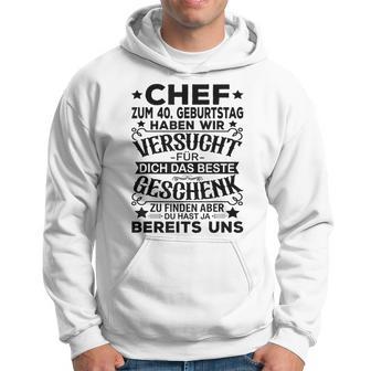 40Th Birthday Chef Für Dich Das Beste 40 Jahre Gray Hoodie - Geschenkecke