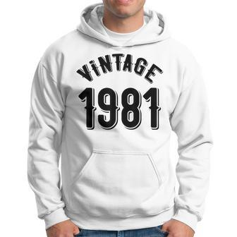 43Rd Birthday Awesome Since 1981 Decorations Vintage Retro Hoodie - Monsterry