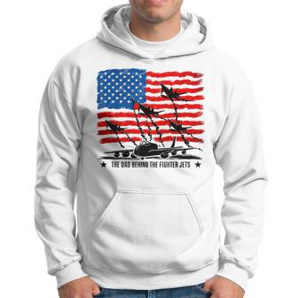 4Th July Fathers Day American Usa Flag Fighter Jets Dad Hoodie - Thegiftio UK
