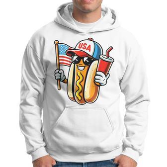 4Th Of July Hotdog Sunglasses American Flag Usa Patriotic Hoodie - Monsterry AU