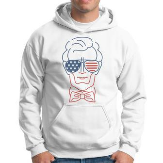 Abe Line Drawing Usa 4Th Of July President Abraham Lincoln Hoodie - Monsterry DE