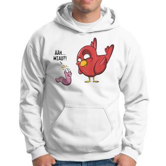 Äh Miau Bird And Wurm Fun Witz Gray S Hoodie - Geschenkecke