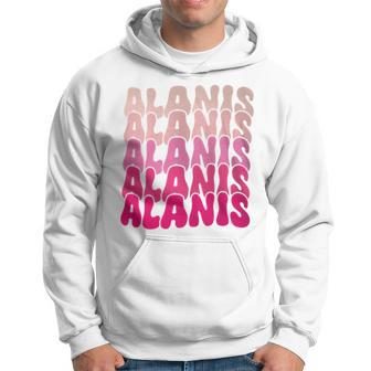 Alanis Vintage Personalized Name I Love Alanis Hoodie - Monsterry UK