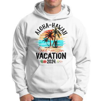 Aloha Hawaii 2024 Family Friends Group Vacation Matching Hoodie - Seseable