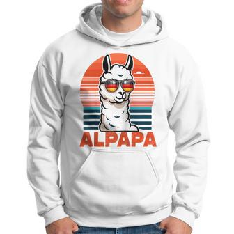 Alpapaatertag Bester Papa Alpaka Retro Alpapa Raglan Kapuzenpullover - Geschenkecke