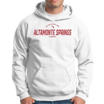 Altamonte Springs Florida Fl Vintage Athletic Red Sports Log Hoodie - Monsterry DE