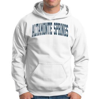 Altamonte Springs Florida Fl Vintage Athletic Sports Navy De Hoodie - Monsterry AU