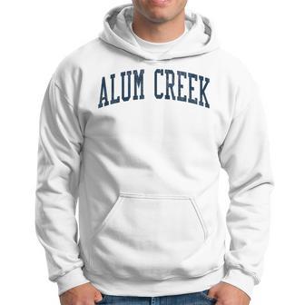 Alum Creek Wv Vintage Athletic Sports Jsn2 Navy Print Hoodie - Monsterry CA