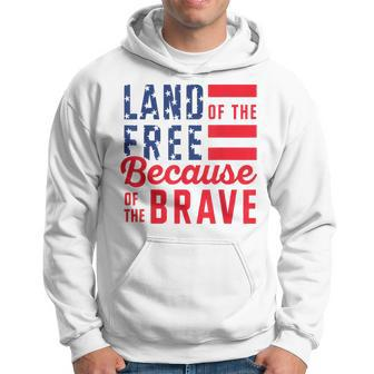 America Land Of The Free Because Of The Brave Retro Hoodie - Monsterry AU