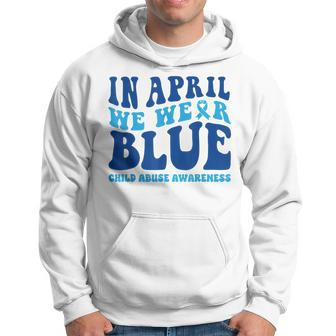 In April We Wear Blue Child Abuse Awareness Hoodie | Mazezy