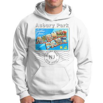 Asbury Park Nj New Jersey NJ Postcard Greetings Postmarked Hoodie - Thegiftio UK