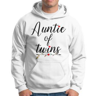 Auntie Of Twins Double Heart Pregnancy Announcement Hoodie - Monsterry DE