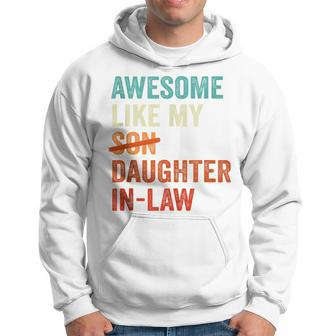 Awesome Like My Daughter-In-Law Retro Fathers Day Hoodie - Seseable
