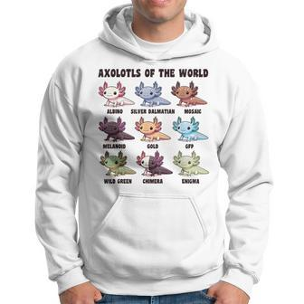 Axolotls Of The World Sweet Animals Kawaii Axolotl Hoodie - Thegiftio UK
