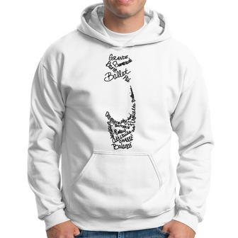 Ballet Pointe Shoe Terms Words Hoodie - Monsterry AU