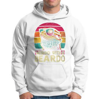 Bearded Dragon Weirdo With The Beardo Retro Sunset Hoodie - Monsterry