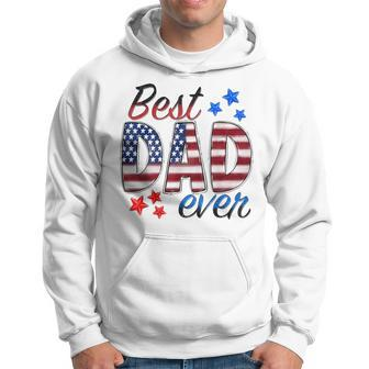 Best Dad Ever With Us American Flag Fathers Day Dad Lover Hoodie - Seseable