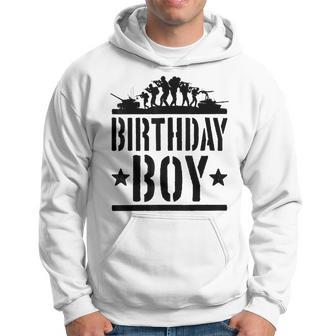 Birthday Boy Army Party Supplies Military Party Boys Hoodie - Thegiftio UK