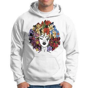Black Queen Lady Curly Natural Afro African Black Hair Hoodie - Monsterry UK