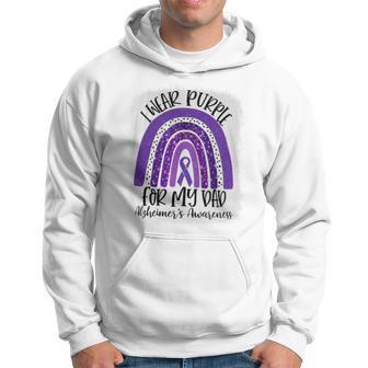 Bleached I Wear Purple For My Dad Alzheimer's Awareness Hoodie - Monsterry CA