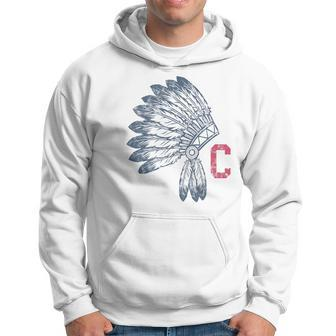 Block C With Native American Headdress Cleveland Hoodie - Monsterry AU